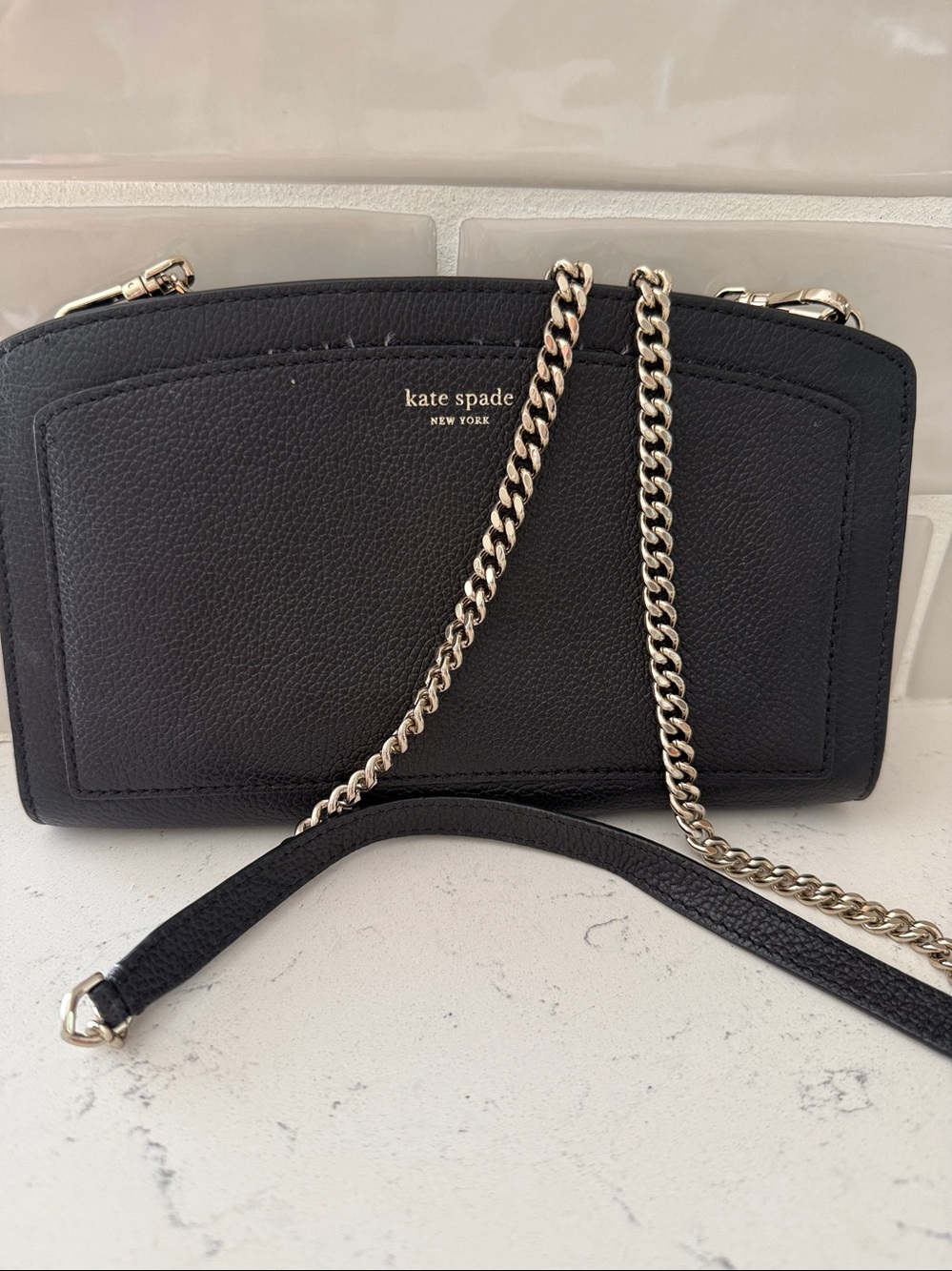 Kate Spade Black leather cross body bag